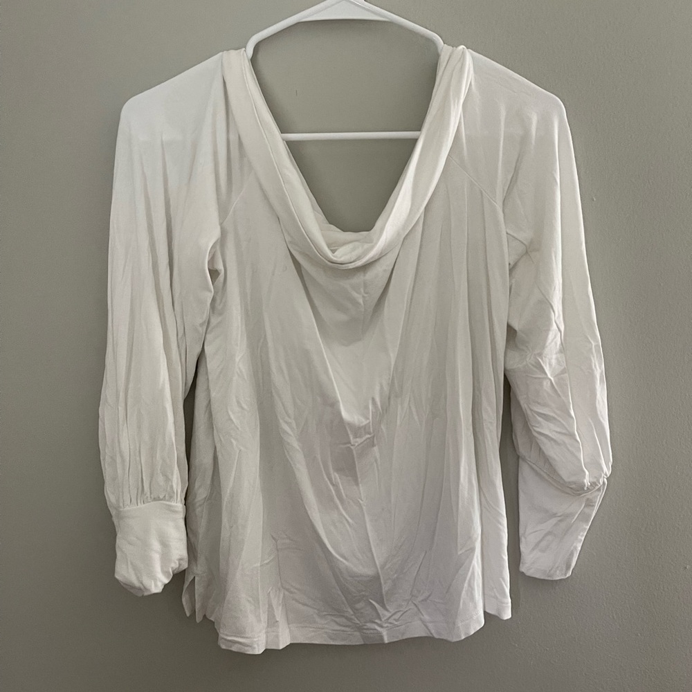 White off the shoulder long sleeve